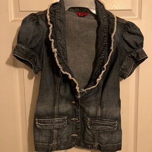 Vintage Guess Jean Vest Crop Top